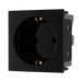 BG Electrical Black 16A Schuko Euro Socket Module EMSCHSB - view 4