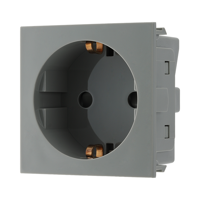 BG Electrical Grey 16A Schuko Euro Socket Module EMSCHSG - view 4