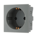 BG Electrical Grey 16A Schuko Euro Socket Module EMSCHSG - view 4
