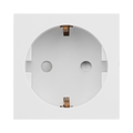BG Electrical EMSCHSW 16A Schuko Unswitched Socket Module – White – front view