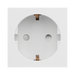BG Electrical EMSCHSW 16A Schuko Unswitched Socket Module – White – front view