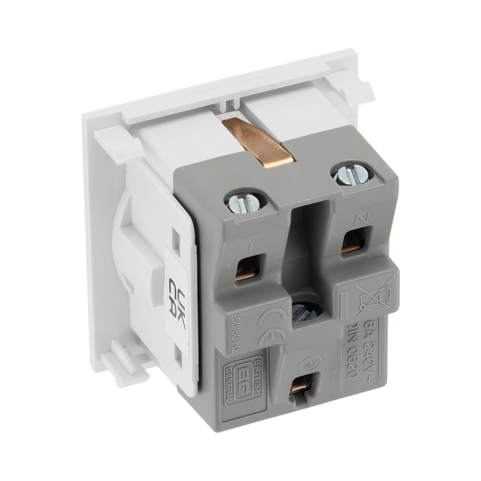 BG Electrical White 16A Schuko Euro Socket Module EMSCHSW - view 2