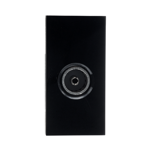 Screened TV Coaxial Outlet Module – Black