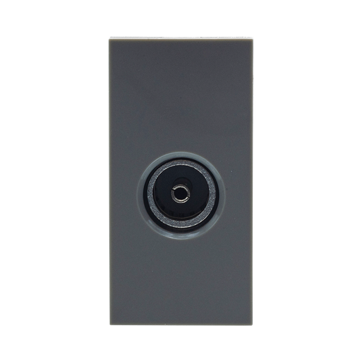 Screened TV Coaxial Outlet Module – Grey