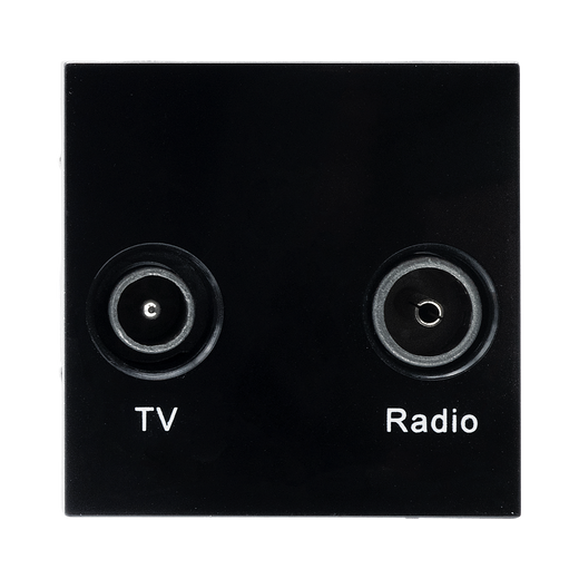 TV and FM Diplex Outlet Module – Black