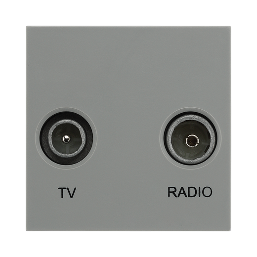 TV and FM Diplex Outlet Module – Grey