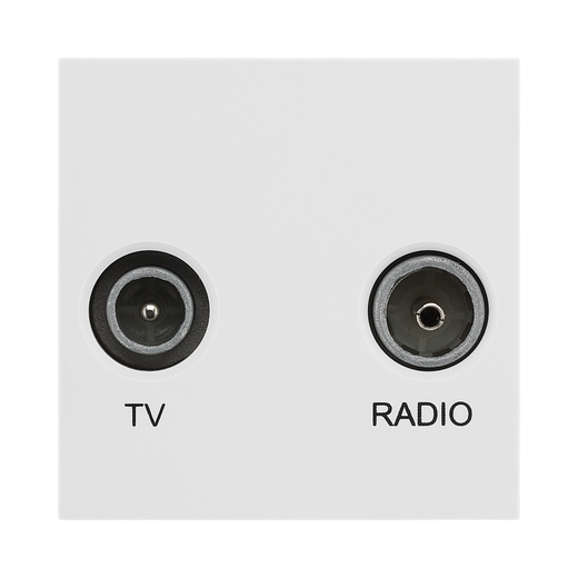 TV and FM Diplex Outlet Module – White
