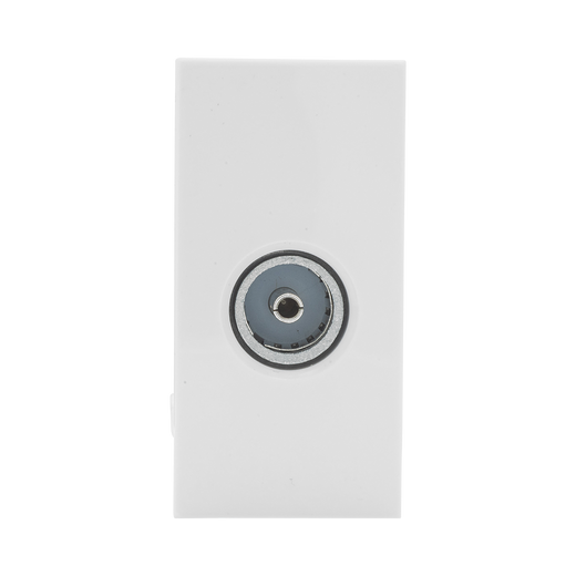 Screened TV Coaxial Outlet Module – White