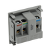 BG Electrical Grey 13A UK Unswitched Socket Euro Module EMUKSG - view 3