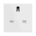 BG Electrical EMUKSW 13A Unswitched Socket Module – White – front view