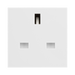 BG Electrical EMUKSW 13A Unswitched Socket Module – White – front view