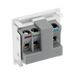 BG Electrical White 13A UK Unswitched Socket Euro Module EMUKSW - view 3