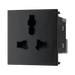 BG Electrical Black 13A Universal Euro Socket Module EMUNVB - view 4