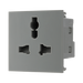 BG Electrical Grey 13A Universal Euro Socket Module EMUNVG - view 4