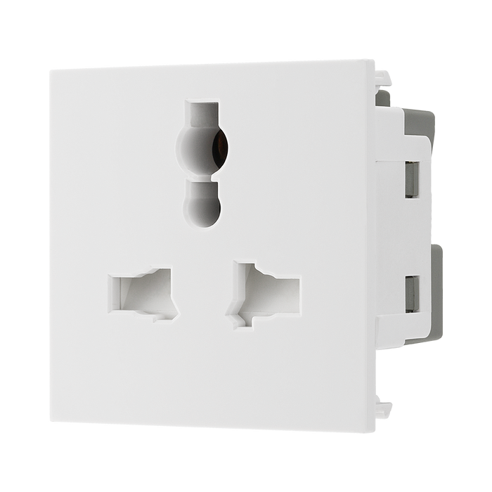 BG Electrical White 13A Universal Euro Socket Module EMUNVW - view 4