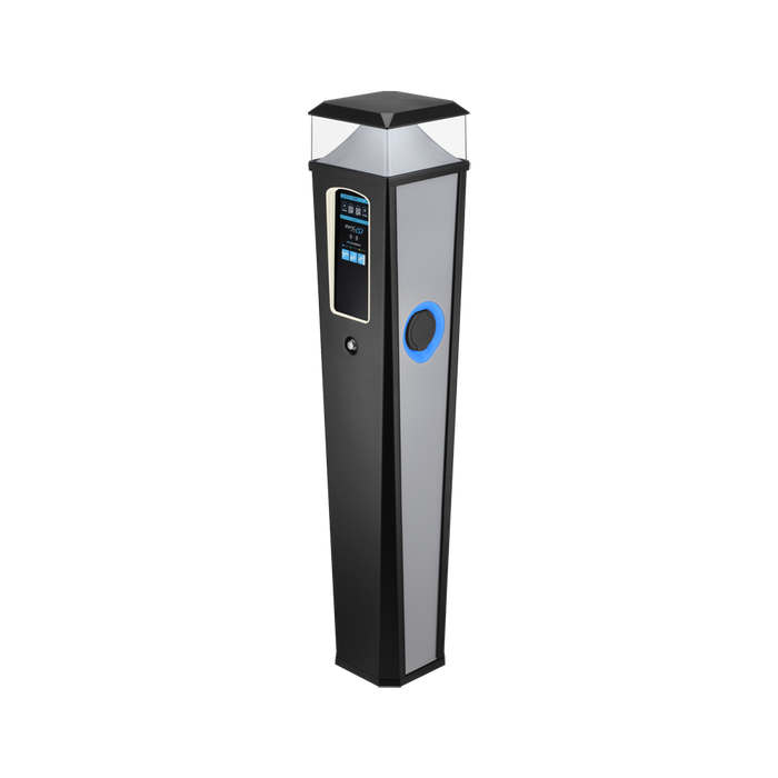 Sync Energy Pro Illuminated Twin Bollard EV Charger EVPCFSM211LBGR