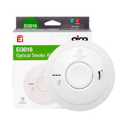 Aico Ei3016 3000 Series Optical Smoke Alarm with 10-Year Lithium Backup