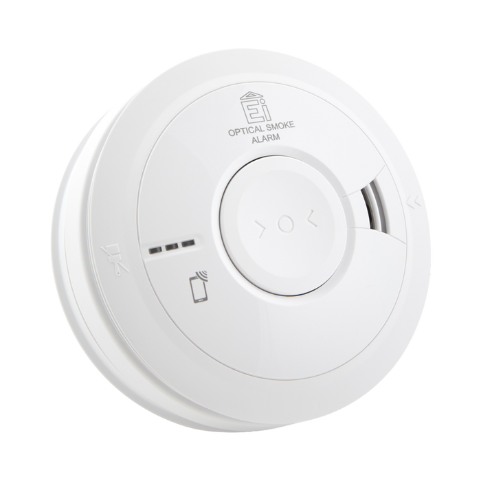Aico Ei3016 optical smoke alarm angled view