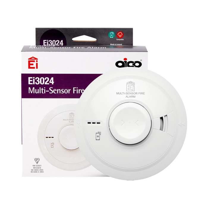 Aico Ei3024 product shown in front of its retail packaging