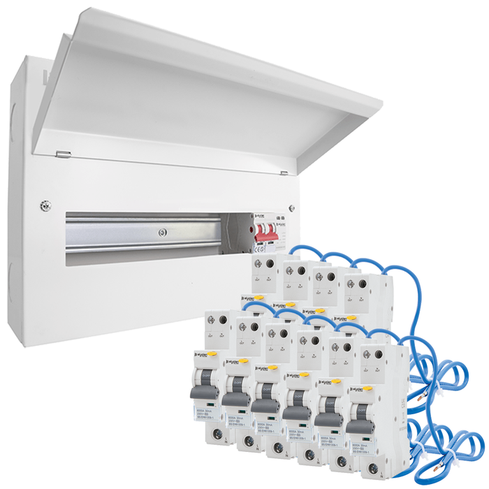 Elucian 13 Way 100A Main Switch & SPD Consumer Unit with RCBOs