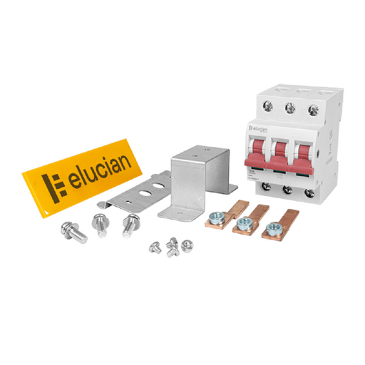 Elucian 3 Phase 3 Pole 125A Main Switch Kit For 8-24 Way Boards TPMS3125K available from RS Electrical Supplies
