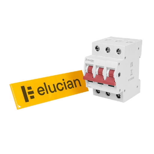 Elucian 3 Phase 3 Pole 125A Main Switch Kit For 4 and 6 Way Boards TPMS3125KS available from RS Electrical Supplies