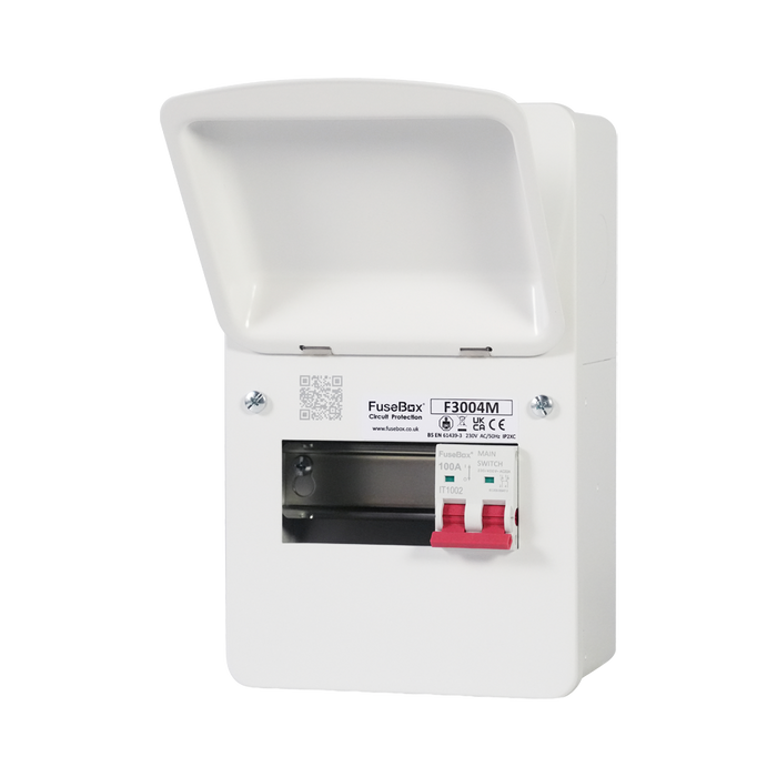 FuseBox 4 Way 100A Main Switch Consumer Unit F3004M