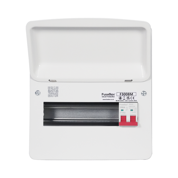 FuseBox 8 Way 100A Main Switch Consumer Unit F3008M