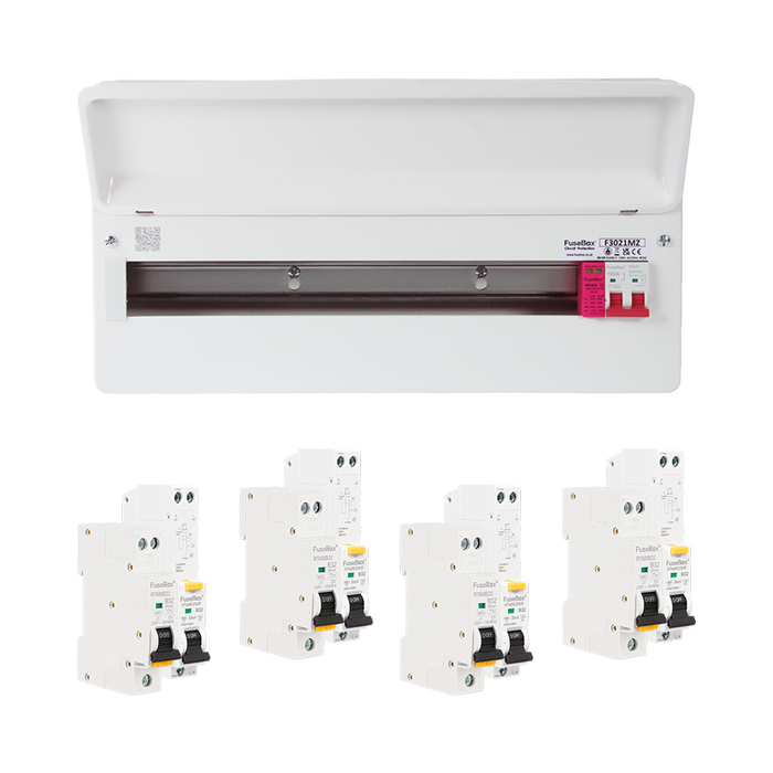 FuseBox 21 Way 100A Main Switch Consumer Unit with SPD and RCBO's
