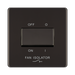 Front view of BG Nexus Screwless Black Nickel Fan Isolator Switch