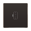 Front view of BG Nexus Screwless Black Nickel 13A Unswitched Spur
