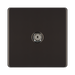 Front view of BG Nexus Screwless Black Nickel Co-axial Socket
