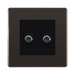 BG Nexus Screwless Black Nickel Double Satellite Socket FBN642B