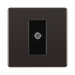 Front view of BG Nexus Screwless Black Nickel Satellite Socket FBN64B