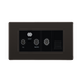 Front view of BG Nexus Screwless Black Nickel Combination TV Socket FBN68B