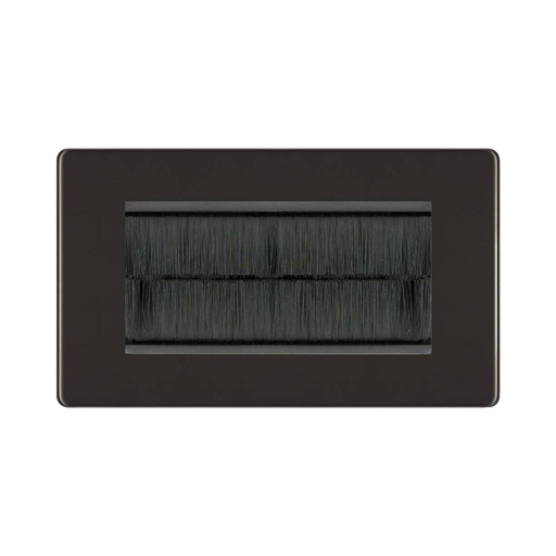 BG Nexus Screwless Black Nickel 4G Cable Brush Outlet FBNEMR4BR