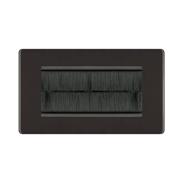 BG Nexus Screwless Black Nickel 4G Cable Brush Outlet FBNEMR4BR
