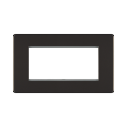 BG Nexus Screwless Black Nickel 4G Euro Plate FBNEMR4