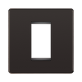 Front view of BG Nexus Screwless Black Nickel 1G Euro Plate