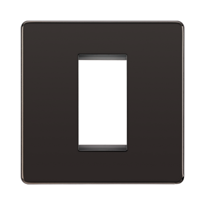 BG Nexus Screwless Black Nickel 1G Euro Plate FBNEMS1