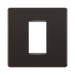Front view of BG Nexus Screwless Black Nickel 1G Euro Plate