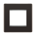 Front view of BG Nexus Screwless Black Nickel 2G Euro Plate