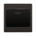 Front view of BG Nexus Screwless Black Nickel Hotel Key Card Switch