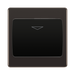 Front view of BG Nexus Screwless Black Nickel Hotel Key Card Switch