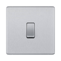 BG Nexus Screwless Brushed Chrome 20A Double Pole Switch FBS30
