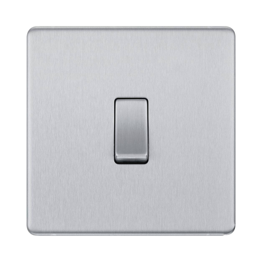 BG Nexus Screwless Brushed Chrome 20A Double Pole Switch FBS30