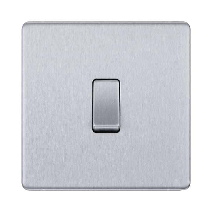 BG Nexus Screwless Brushed Chrome 20A Double Pole Switch FBS30