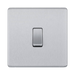 BG Nexus Screwless Brushed Chrome 20A Double Pole Switch FBS30