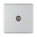 Front view of BG Nexus Screwless Brushed Steel Co-axial Socket