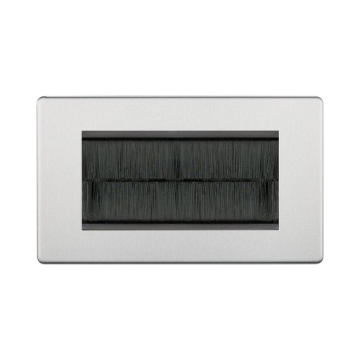 BG Nexus Screwless Brushed Steel 4G Cable Brush Outlet FBSEMR4BR